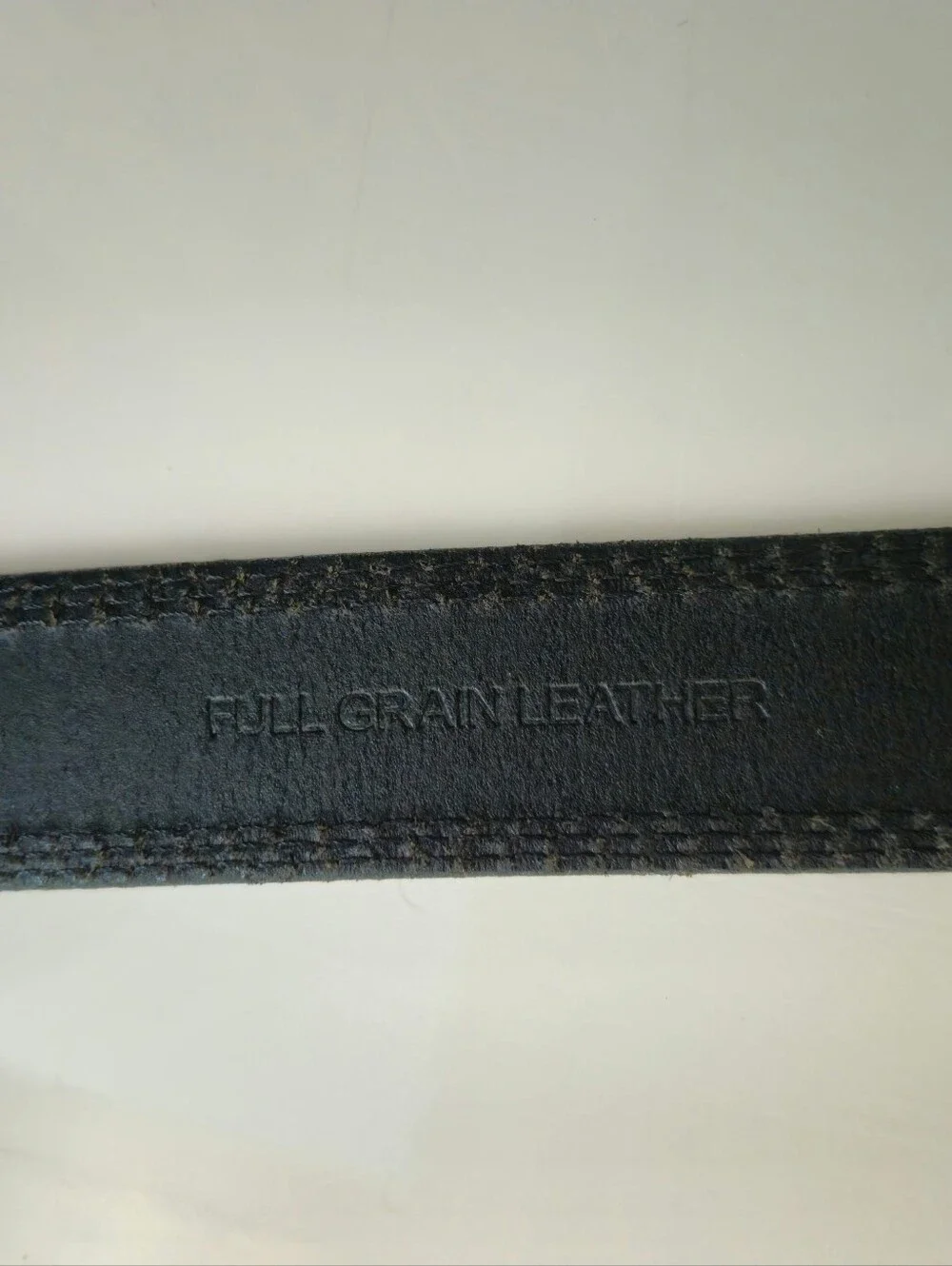 Mens Black Full Grain Leather Belt Size 36 USA Buckle Western Work Casual